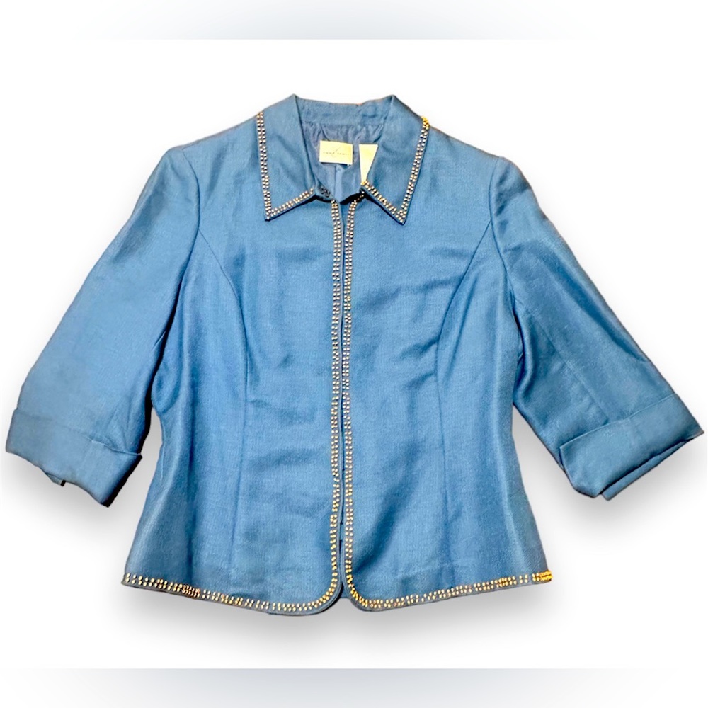 Emma James Beaded Blue Blazer size 10